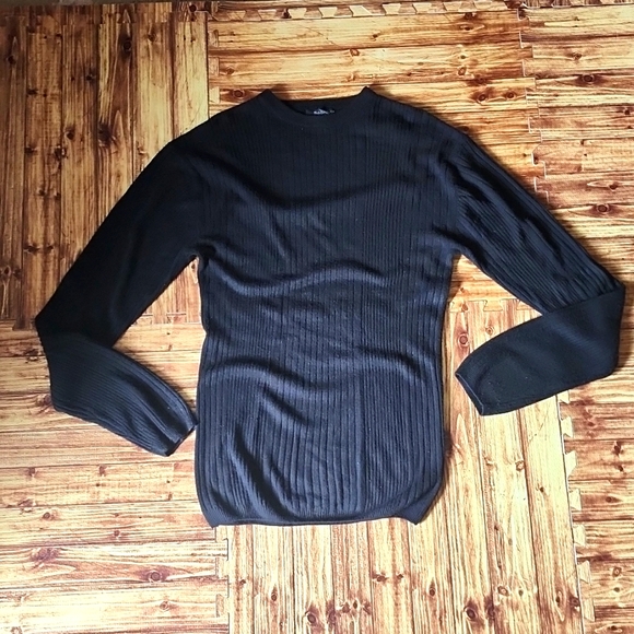 Men black knit sweater - Picture 1 of 2